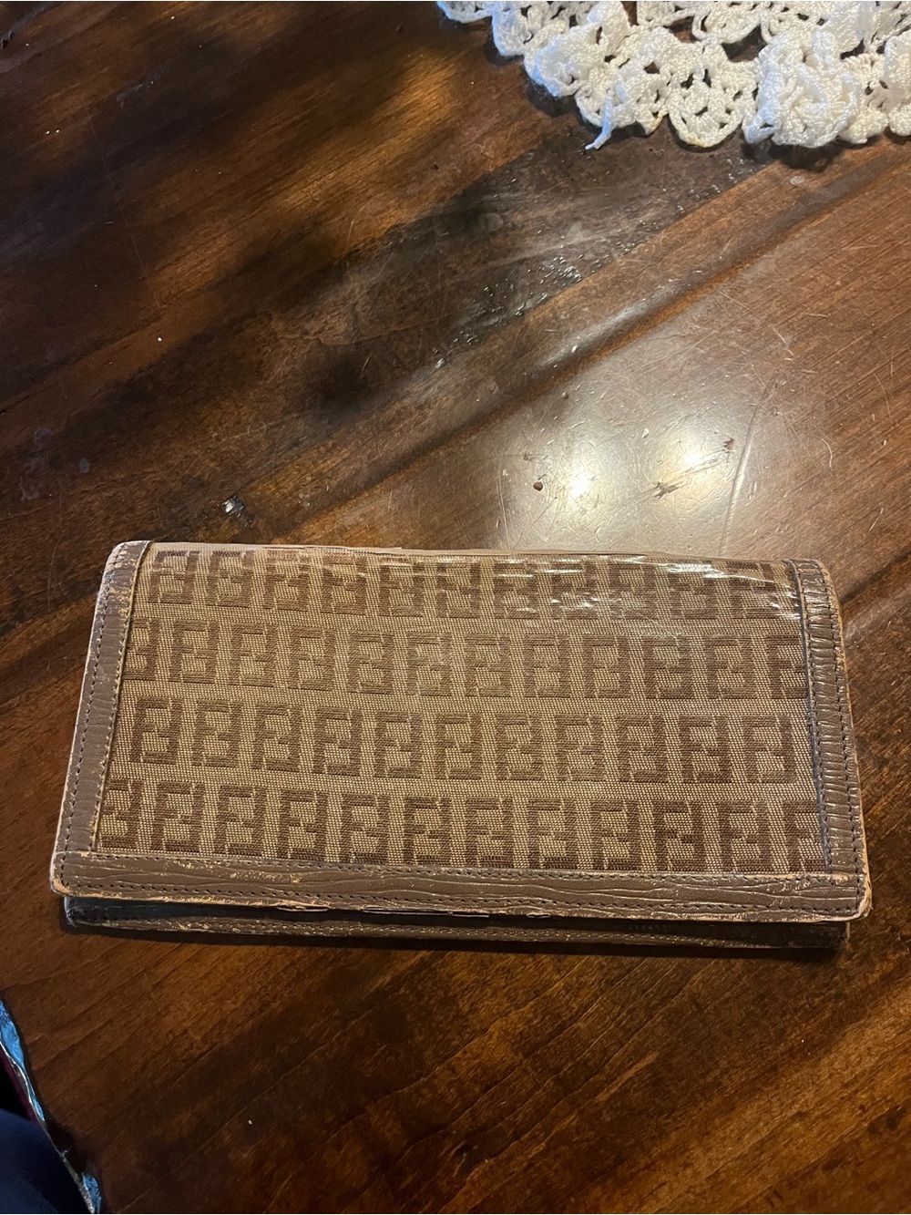 Fendi Brown Monogram Continental Wallet - Women Accessories